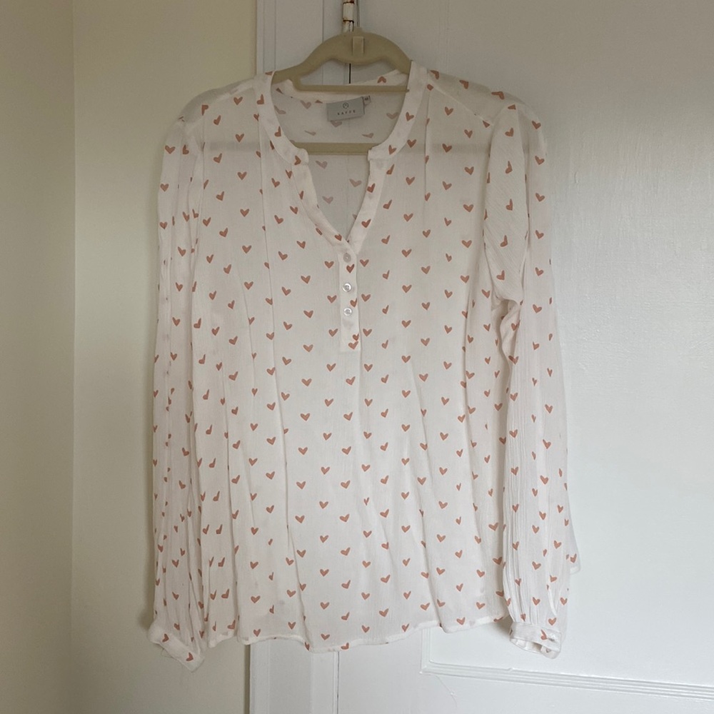 Cream and heart blouse